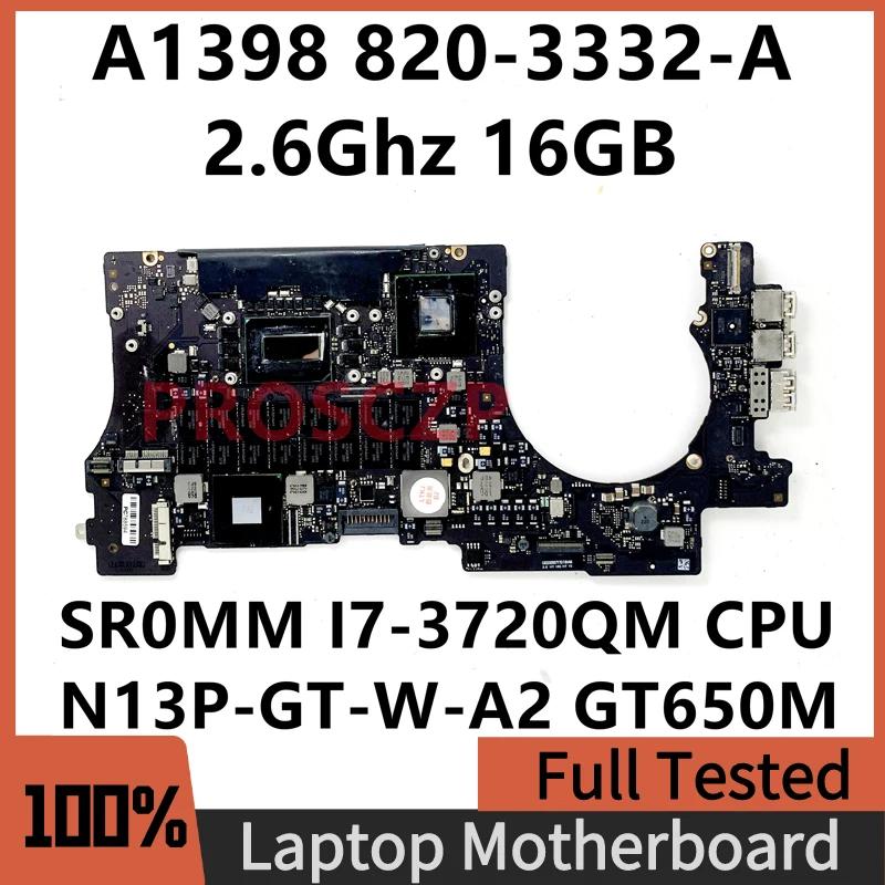 820-3332-A 2.6Ghz 16GB APPLE Macbook Pro 15 A1398 Ʈ   N13P-GT-W-A2 GT650M W/ SR0MM I7-3720QM CPU 100% ׽Ʈ